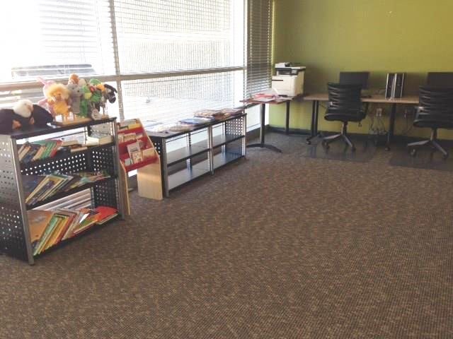 Classroom Corner with Shelves and Work Station